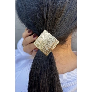 Altın Renk Metal Detaylı Lastik Toka