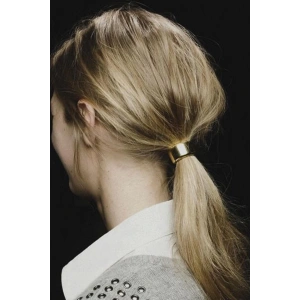 Altın Renk Metal Detaylı Lastik Toka