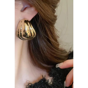 Altın Renk Metal Küpe (Çift)