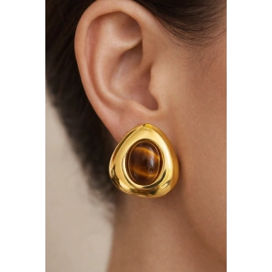 Altın Renk Metal Küpe (Çift)