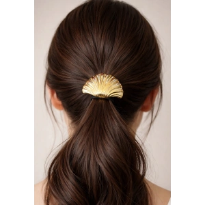 Altın Renk Midye Figürlü Metal Lastik Toka