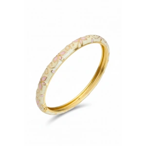 Altın Renk Mineli Kelepçe Bileklik