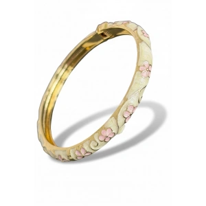 Altın Renk Mineli Kelepçe Bileklik