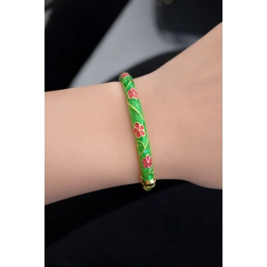 Altın Renk Mineli Kelepçe Bileklik