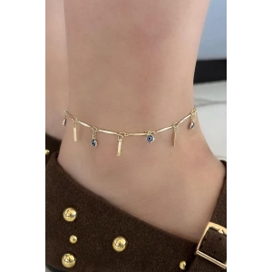 Altın Renk Nazar Boncuğu Figürlü YSX Halhal