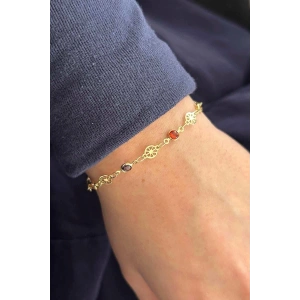 Altın Renk Taş Detaylı Bileklik