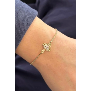 Altın Renk Taş Detaylı Bileklik