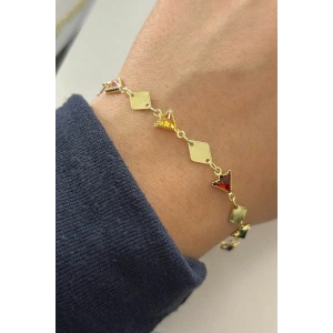 Altın Renk Taş Detaylı Bileklik