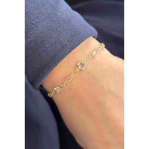 Altın Renk Taş Detaylı Bileklik