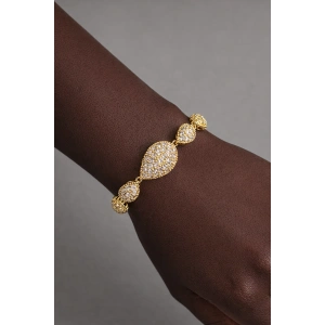 Altın Renk Taş Detaylı Bileklik