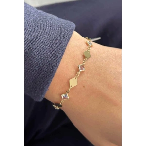 Altın Renk Taş Detaylı Bileklik