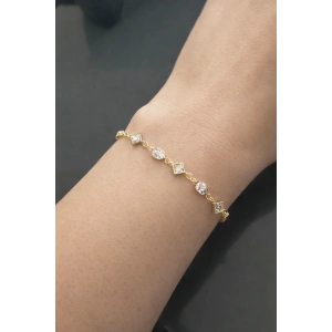 Altın Renk Taş Detaylı Bileklik