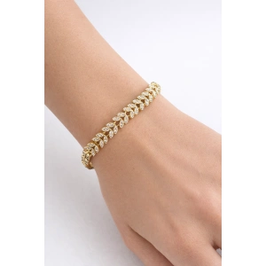 Altın Renk Taş Detaylı Bileklik
