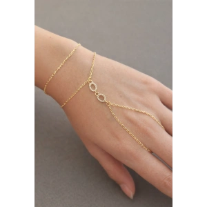 Altın Renk Taş Detaylı Çelik Şahmeran