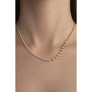 Altın Renk Taş Detaylı Çelik VİP Xuping Kolye