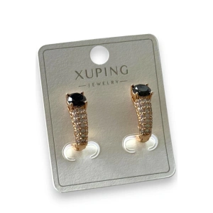 Altın Renk Taş Detaylı Çelik Xuping Küpe (Çift)