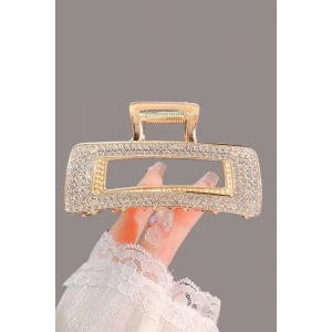 Altın Renk Taş Detaylı Metal Mandal Toka