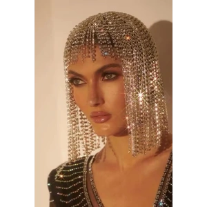 Altın Renk Taş Detaylı Saç Aksesuarı/Kına Aksesuarı