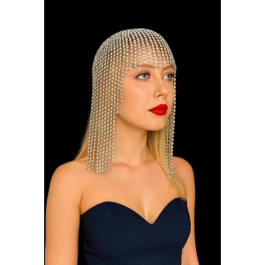 Altın Renk Taş Detaylı Saç Aksesuarı/Kına Aksesuarı