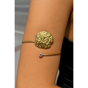 Altın Renk Taş Detaylı Tasarım Bileklik Kol Aksesuarı