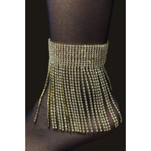 Altın Renk Taş Detaylı Tasarım Halhal