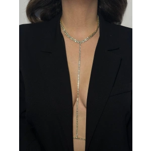 Altın Renk Taş Detaylı Tasarım Vücut Aksesuar