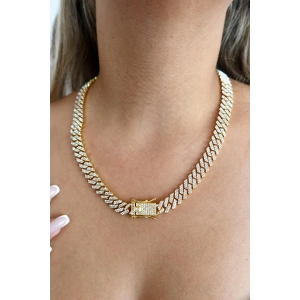 Altın Renk Taş Detaylı VİP Tasarım Kolye