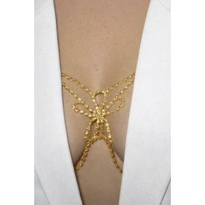 Altın Renk Taş Detaylı Vücut Aksesuarı