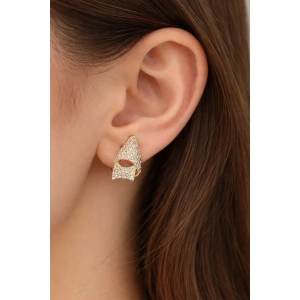 Altın Renk Taş Detaylı Xuping Küpe (Çift)