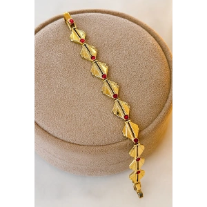 Altın Renk Taş Detaylı YSX Bileklik