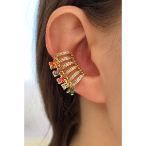 Altın Renk Taş Detaylı YSX Ear Cuff (Tek)