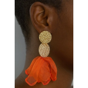 Altın Renk Tasarım Küpe (Çift)