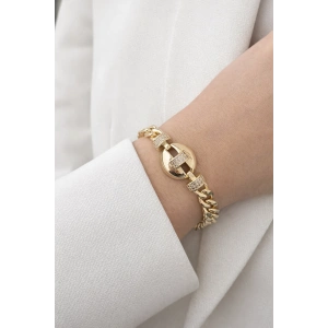 Altın Renk Taşlı 14K Altın Kaplama CM Bileklik