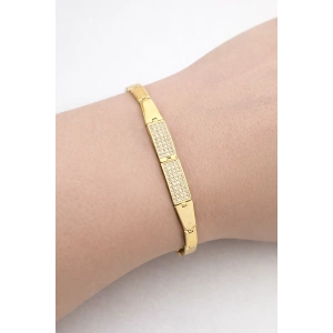 Altın Renk Taşlı 14K Altın Kaplama CM Bileklik