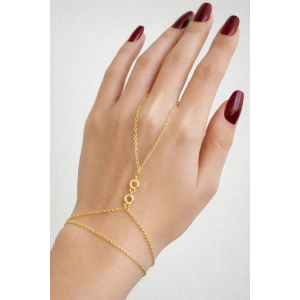 Altın Renk Taşlı Çelik Şahmeran