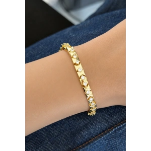 Altın Renk Taşlı Cm Bileklik