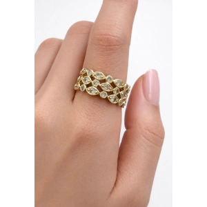 Altın Renk Taşlı Yüzük