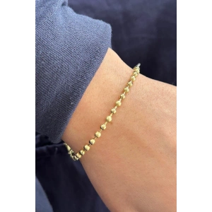 Altın Renk Top Detaylı Bileklik