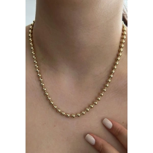 Altın Renk Top Detaylı Çelik VİP Xuping Kolye