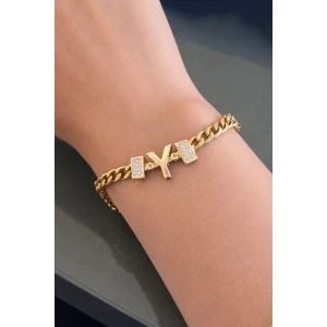 Altın Renk Y Harf Çelik Bileklik
