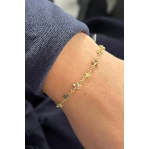 Altın Renk Yıldız Figürlü Bileklik