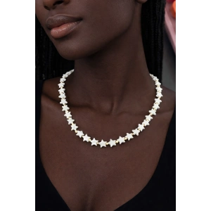 Altın Renk Yıldız Figürlü İnci Kolye