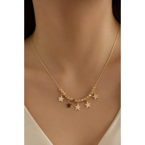 Altın Renk Yıldız Figürlü Kolye