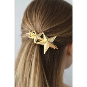 Altın  Renk Yıldız Figürlü Metal Otomat Toka