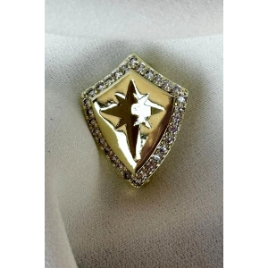 Altın Renk Yıldız Figürlü Taş Detaylı Ajda Charm / Kolye/ Bileklik Ucu