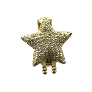 Altın Renk Yıldız Figürlü Taş Detaylı Ajda Charm / Kolye/ Bileklik Ucu