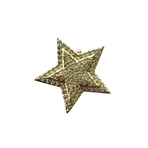 Altın Renk Yıldız Figürlü Taş Detaylı Ajda Charm / Kolye/ Bileklik Ucu