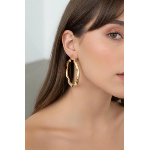 Altın Renk YSX Halka Küpe (Çift)