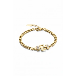 Altın Renk Z Harf Çelik Bileklik