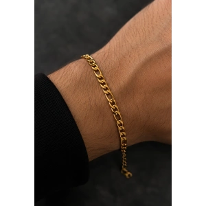 Altın Renk Zincir Çelik Bileklik (Unisex)
